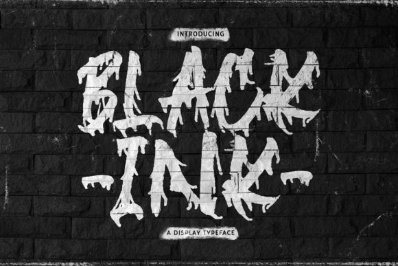 Black Ink Display Font for Bold Editorial Design