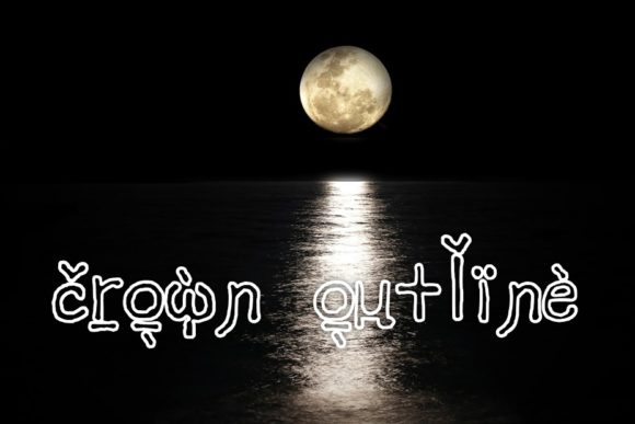 Crown Outline: A Quirky Display Font for Creative Projects