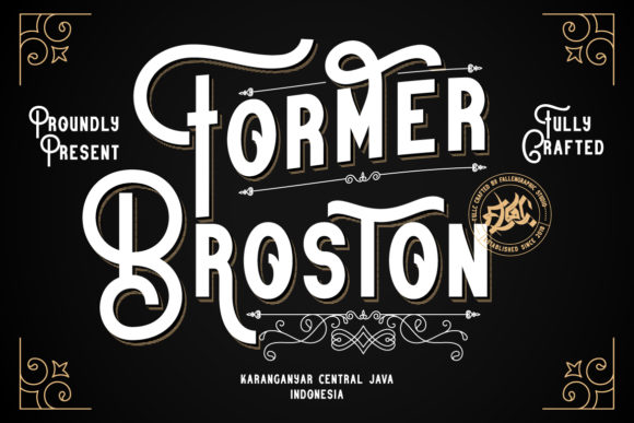 Former Broston: A Bold Font for Creative Crafters