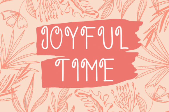 Joyful Time Display Font for Web Design