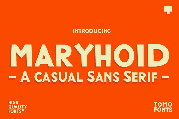 Maryhoid: A Bold Display Font for Creative Branding