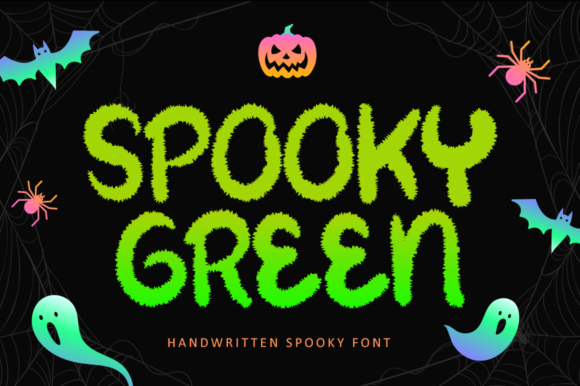 Spooky Green: A Playful Display Font for Creative Projects